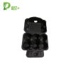 Black 6 egg carton pulp boxes