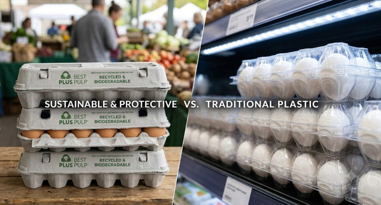 Molded Pulp Egg Carton vs. Plastic Egg Packaging China Egg Carton Factory